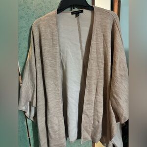 Ann Taylor Tan Open Front Cardigan